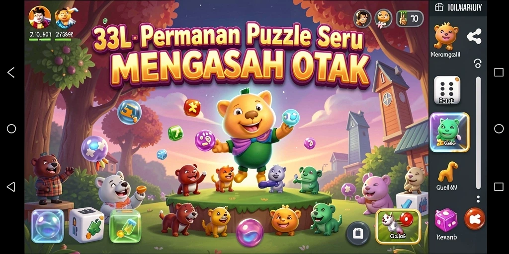Tampilan gameplay 33L yang penuh warna dan menantang.