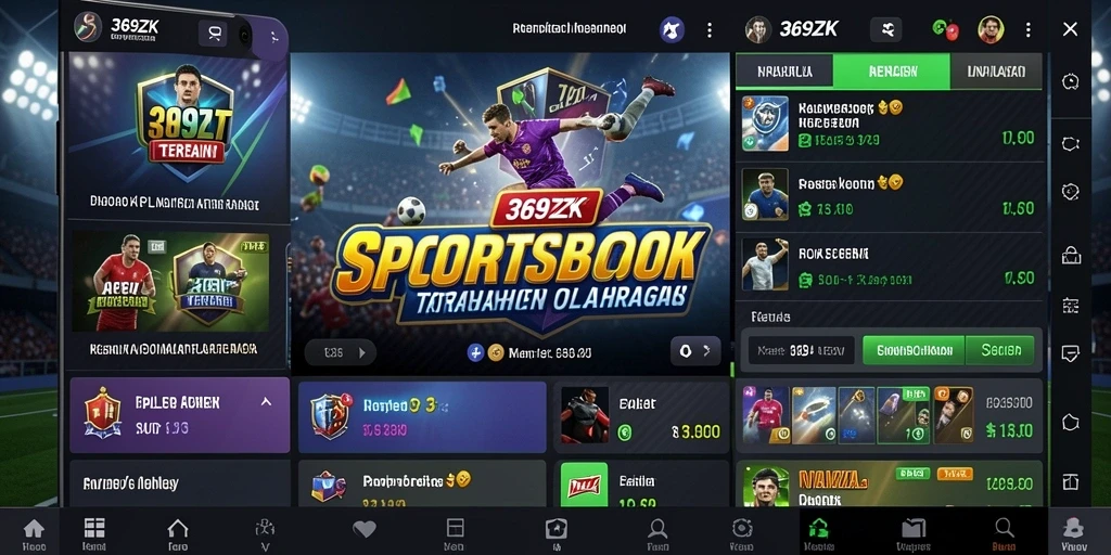 Tampilan gameplay Sportsbook yang menarik dan interaktif di 369ZK.