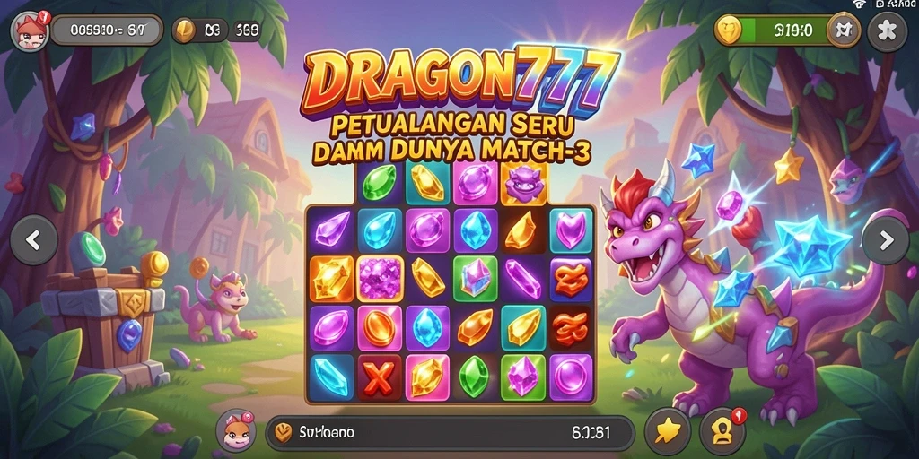 Tampilan gameplay DRAGON777 yang menarik dan penuh warna.