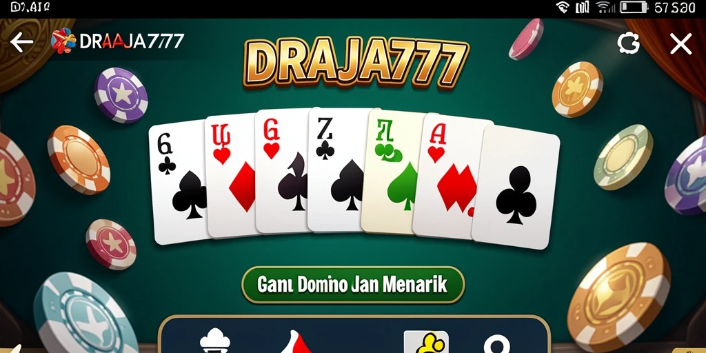 Screenshot DRAJA777 menampilkan gameplay seru Domino.