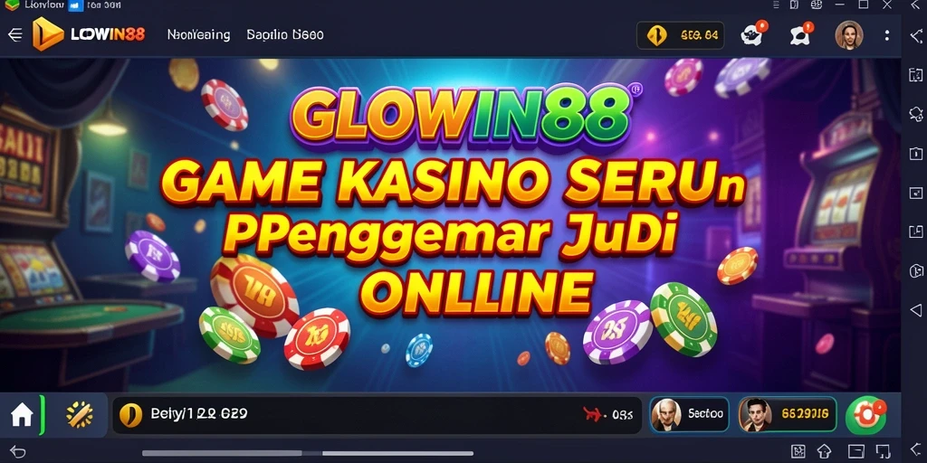 Screenshot utama GLOWIN88 menampilkan momen seru di meja Kasino.