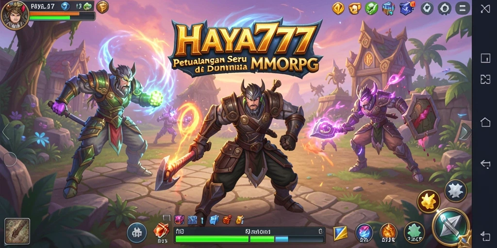 Tampilan gameplay HAYA777 yang menakjubkan dan penuh aksi MMORPG.