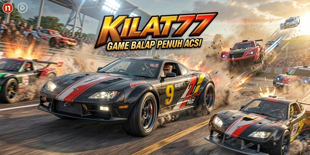 Gameplay menegangkan dari KILAT77 saat balapan.