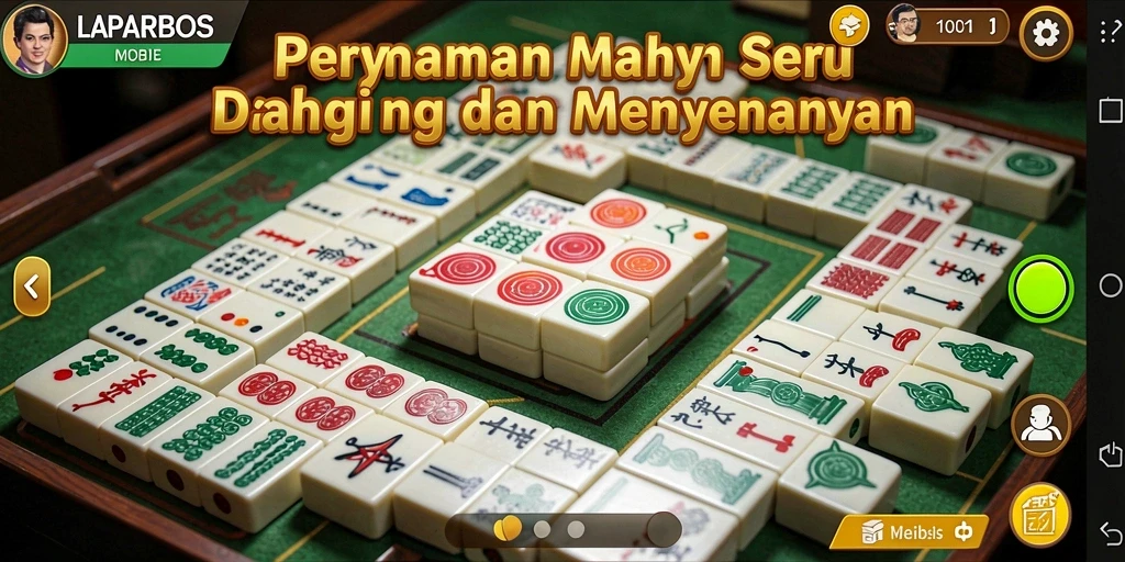 Screenshot gameplay LAPARBOS yang menampilkan keseruan permainan Mahjong.