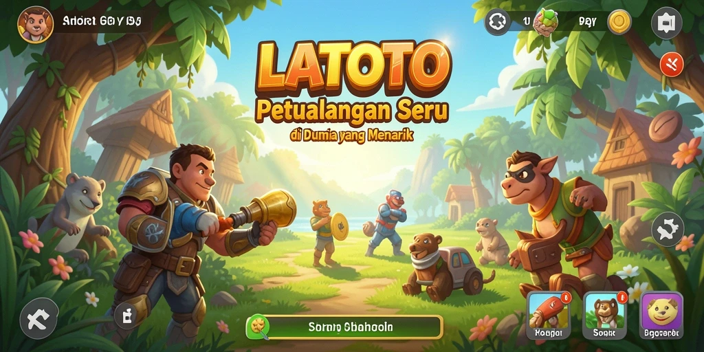 Tangkapan layar utama LATOTO menampilkan aksi seru dalam petualangan.