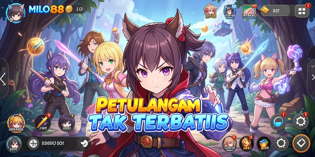 Tampilan menarik gameplay Anime dalam MILO88.