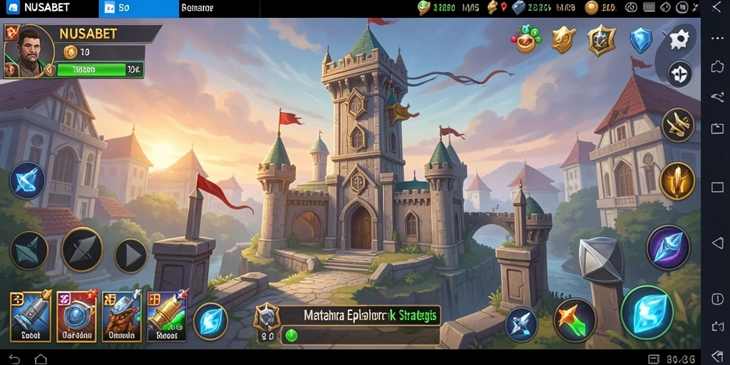 Tampilan gameplay NUSABET menyoroti pertahanan menara yang mendebarkan.