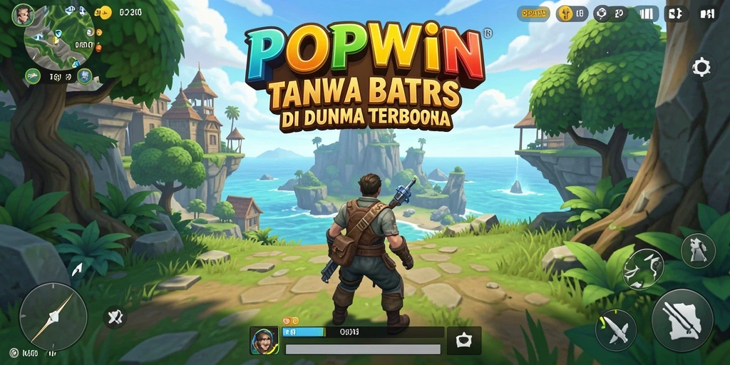 Tangkapan layar dari gameplay POPWIN menunjukkan petualangan luar biasa di dunia terbuka.