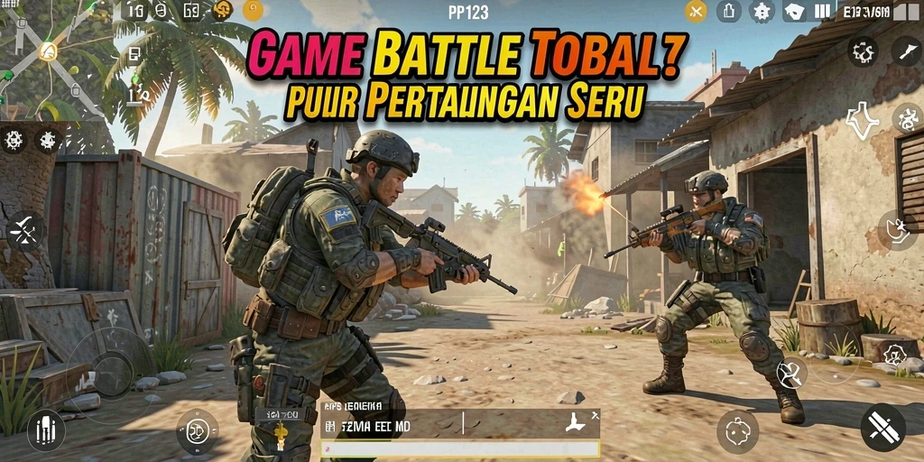 Screenshot gameplay PP123 menampilkan aksi seru Battle Royale.