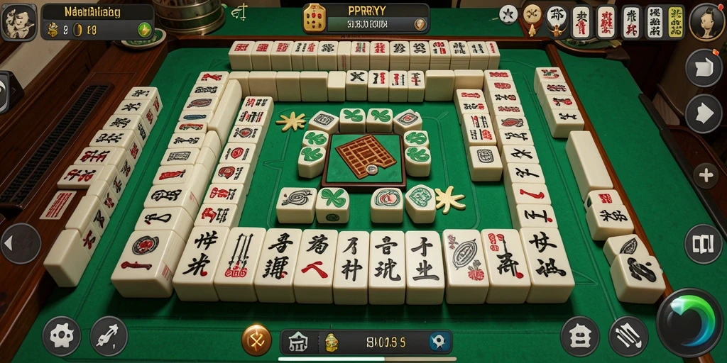 Screenshot gameplay PPRRYY menampilkan tantangan cerdas dalam Mahjong.