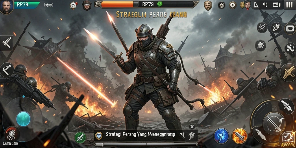 Screenshot RP79 menampilkan aksi pertempuran strategis yang mendebarkan.