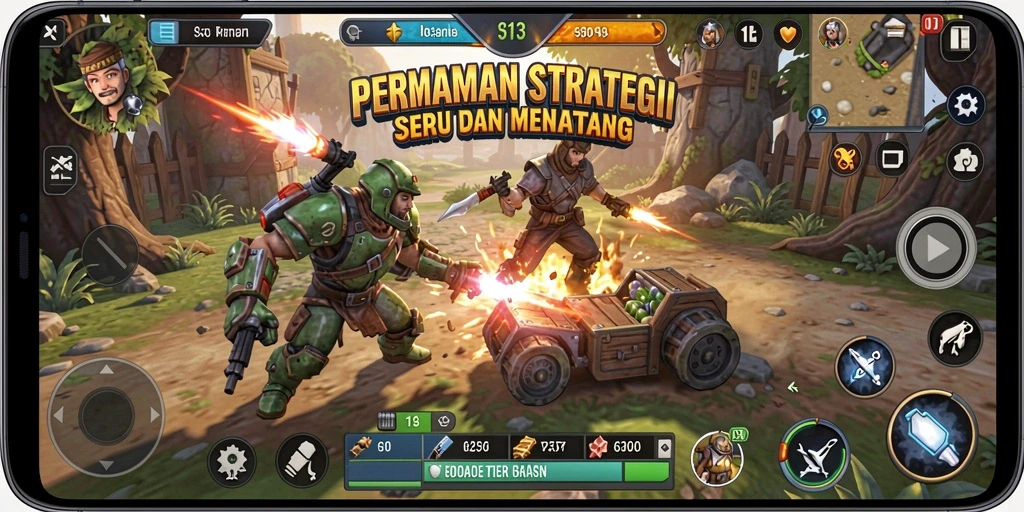 Tampilan gameplay S13 dengan aksi strategi yang mendebarkan.
