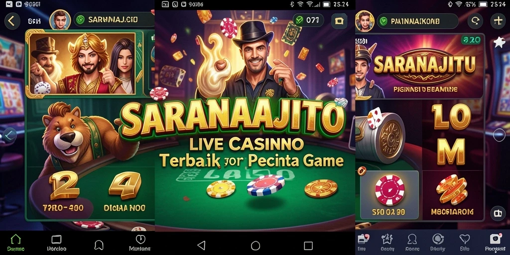 Tampilan gameplay Live Casino yang menarik dan interaktif dari SARANAJITU.