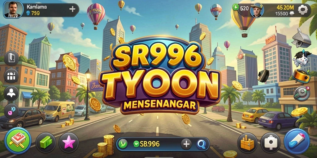 Gameplay SR996 yang seru dalam membangun bisnis Tycoon.