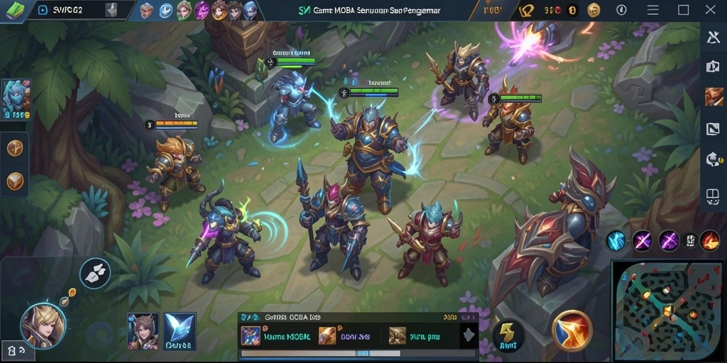 Tangkapan layar gameplay SVIP2 dengan aksi MOBA yang mendebarkan.