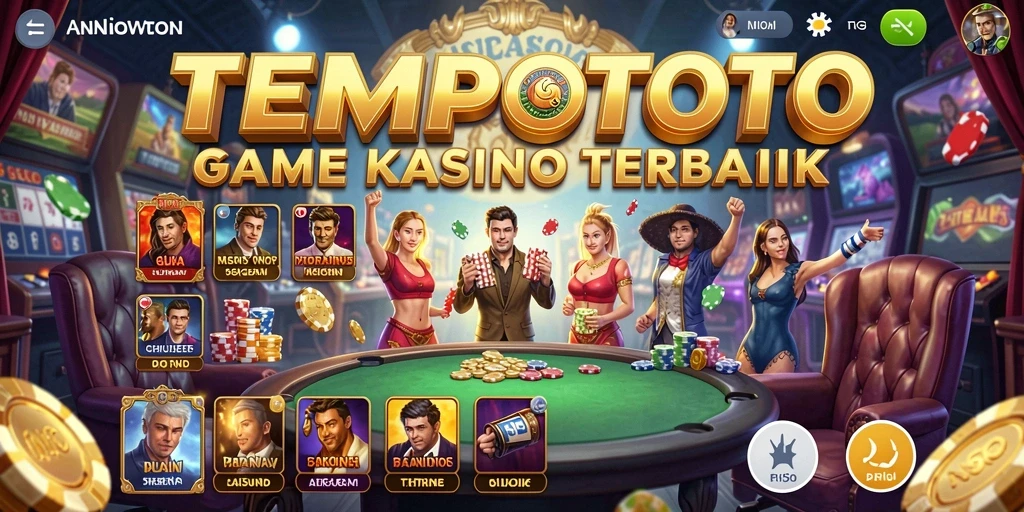 Tangkapan layar TEMPOTOTO menampilkan gameplay Kasino yang seru dan menarik.